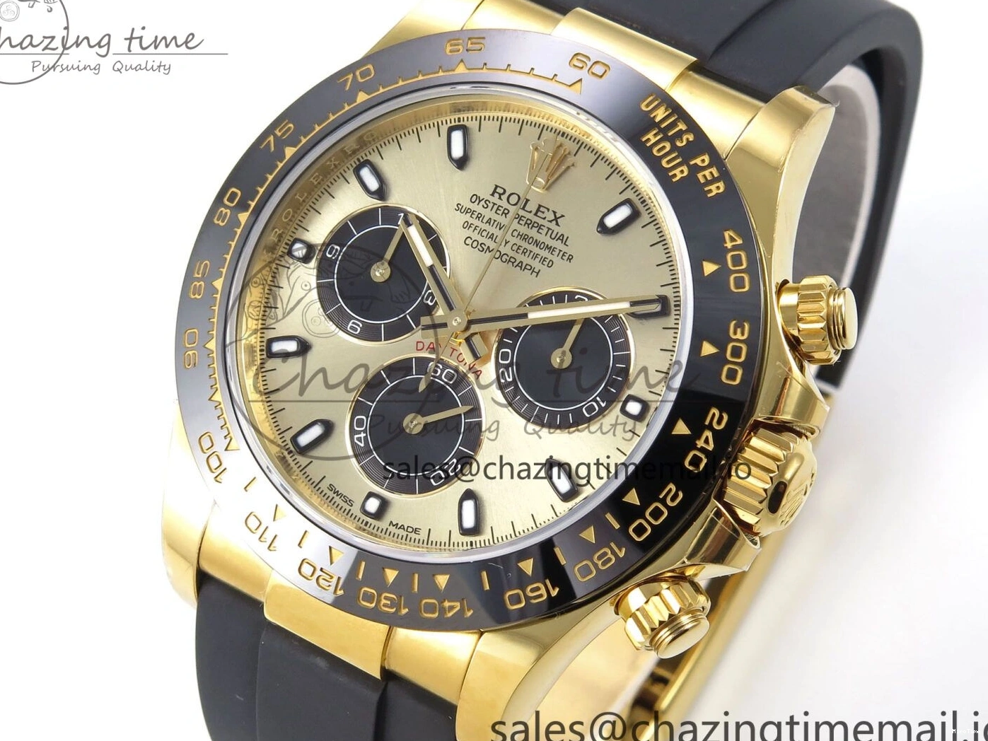MiroTime 0901 Daytona 116518 VSF 1:1 Best Edition 904L Steel YG Dial on Oysterflex Strap DD Sustainable 1003